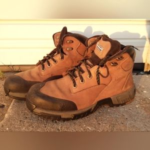 Mens Michelin steel toe work boots sz 14 med.